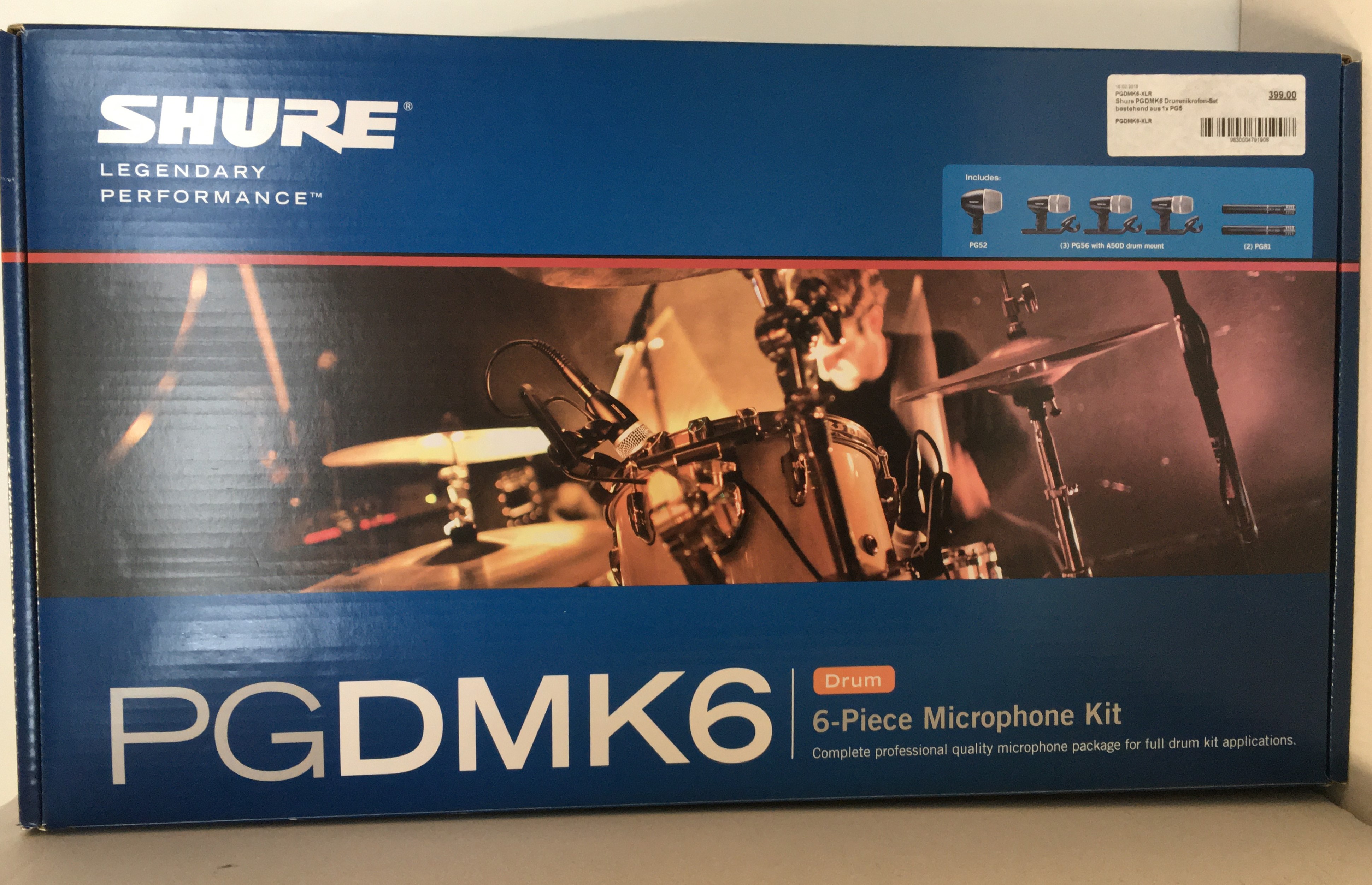 Shure PGDMK 6 Drum- Mikrofon Komplett- Set